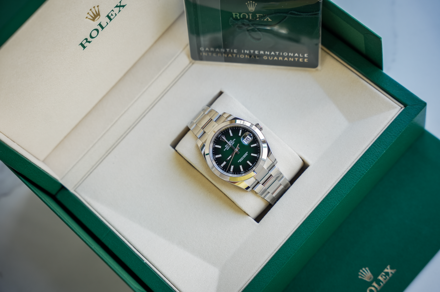 Rolex Datejust 41 126300 Oystersteel Smooth Bezel Green Ombré Dial Oyster Bracelet