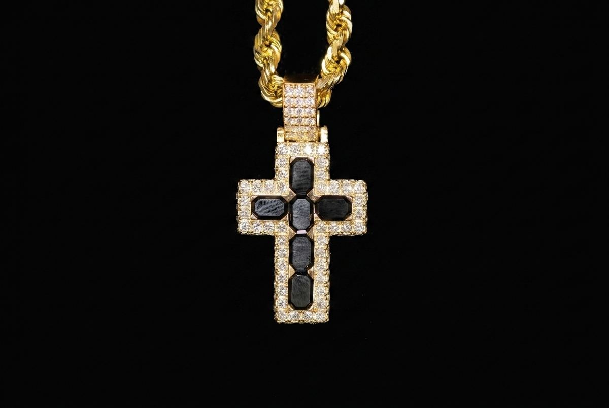 Black Onyx Cross Pendant