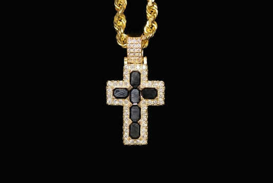 Black Onyx Cross Pendant