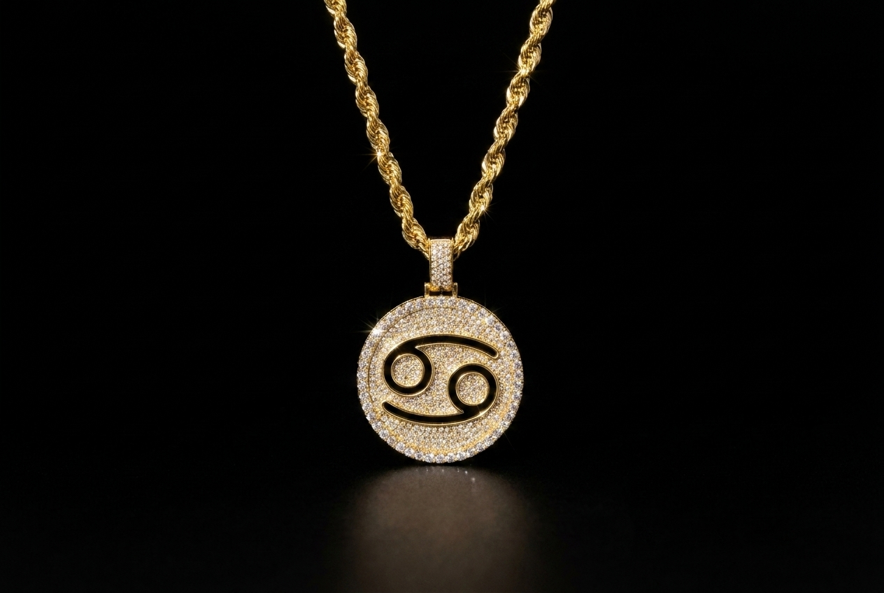 Cancer Zodiac Medallion Necklace