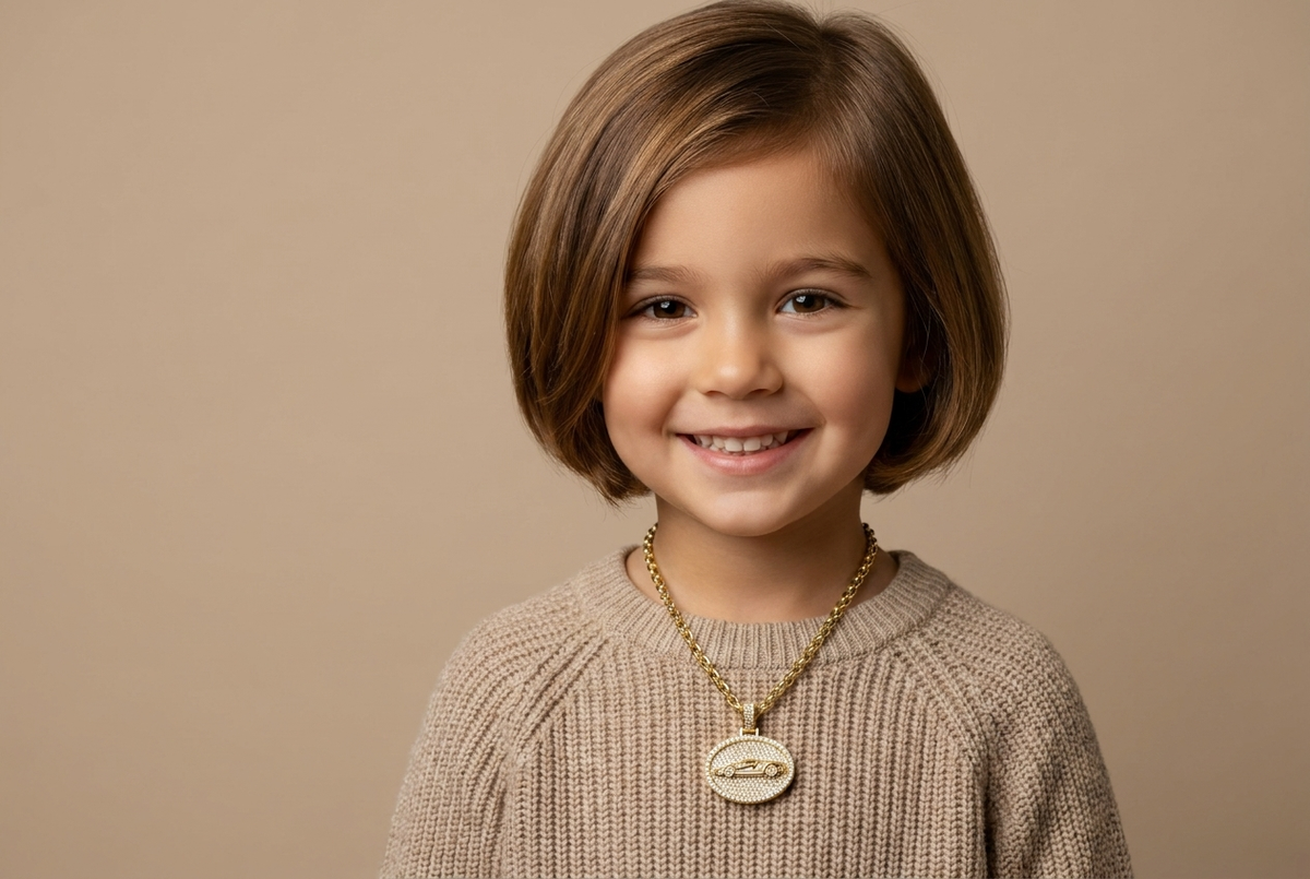 Gold Sports Car Pendant Necklace