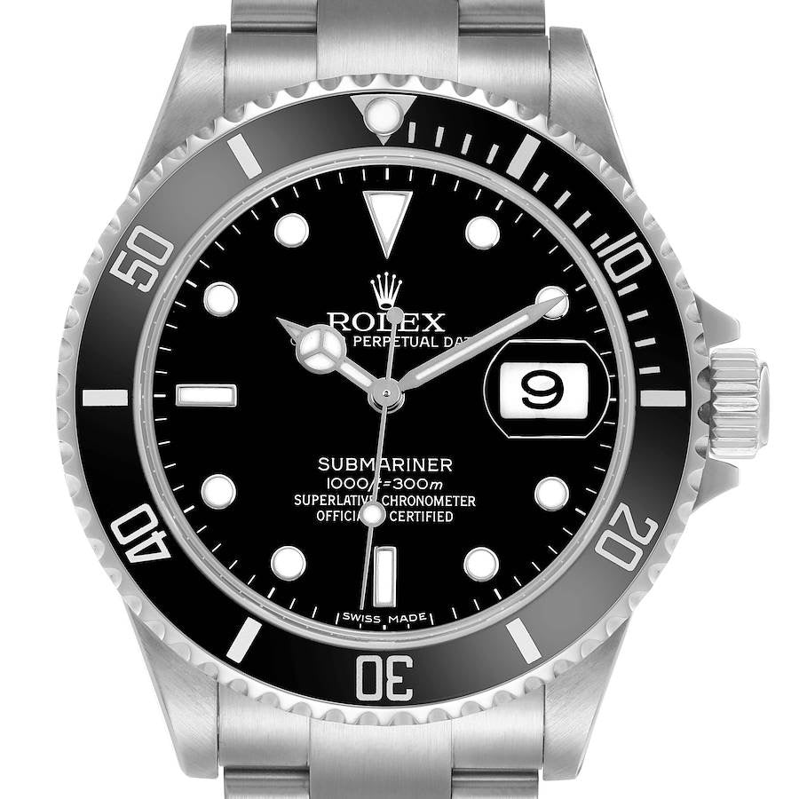 Rolex Submariner Date Steel Black Dial Mens Watch 16610