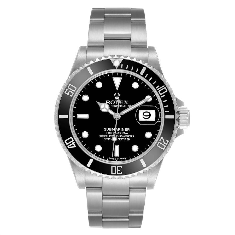 Rolex Submariner Date Steel Black Dial Mens Watch 16610