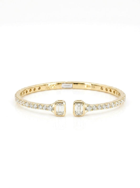14K Yellow Gold Emerald Bangles – BC7511