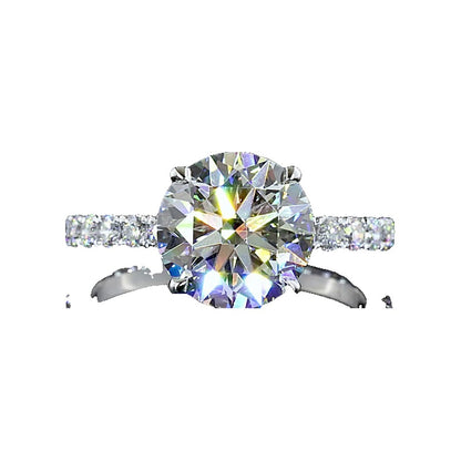14K White Gold Round Hidden Halo – RG8198